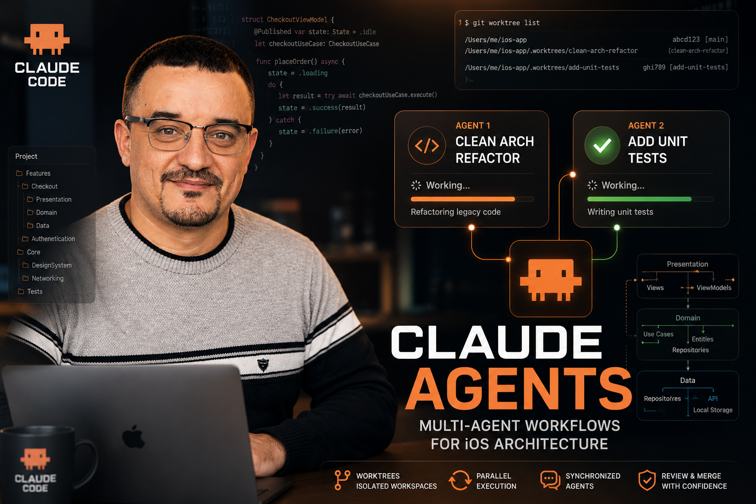 Claude Agents in Claude Code, the new agent view for multi-agent iOS workflows
